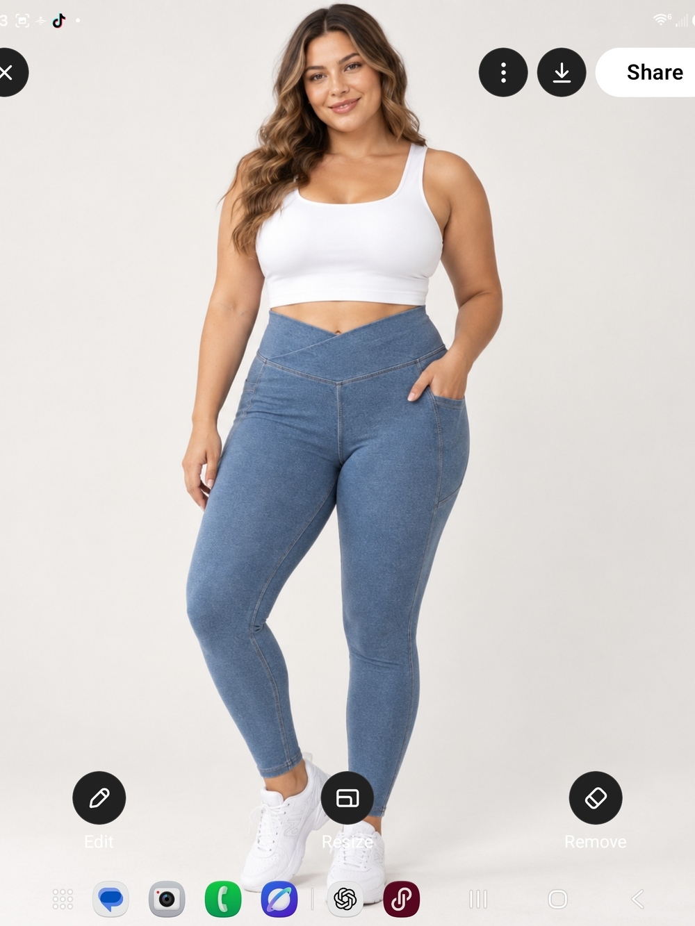 HALARA Blue High-Waist V-Sculpt Jeggings Size XL